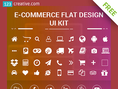 FREE eCommerce flat design UI Kit