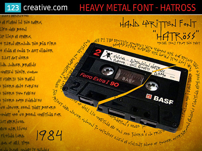 Heavy metal font - Hatross black metal font death metal font handwitten font heavy metal font heavy metal typeface metal font metal typeface opentype font truetype font webfont