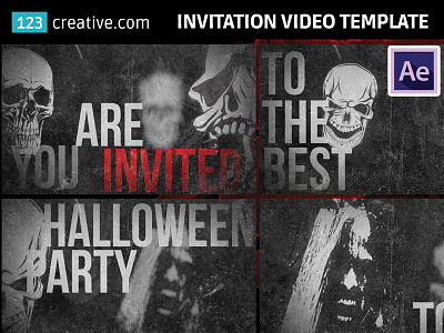 After Effects - Halloween party invitation video template after effects animation after effects halloween after effects template after effects video halloween animation template halloween party template halloween party video halloween video invitation horror animation template horror video animation