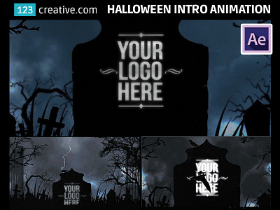 After Effects template - Horror Halloween intro animation after effects horror after effects template cemetery animation template halloween animation template halloween video template horror animation template horror video template tombstone animation template