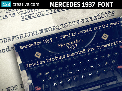 Mercedes 1937 - Old Typewriter Font