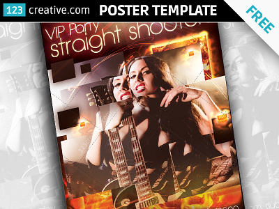 Free VIP party poster template