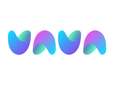 Vava a ambigram ambigrama design experiment gradient illustrator letter logo mark v