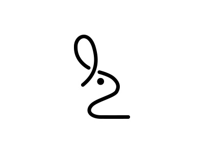 R-Rabbit animal brand design fast letter lines logo mark minimal r rabbit