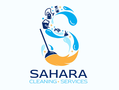 Sahara Cleaning Services branding branding and identity clean cleaning company cleaning services diseño diseño gráfico graphic design logo logodesign logoidea logotipo sahara tipografia typography