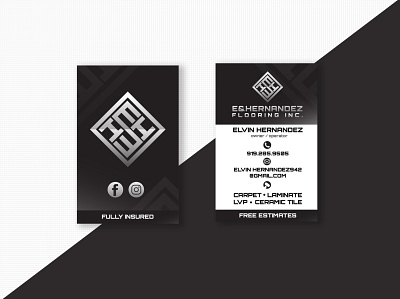 E&Hernandez Flooring Inc business card business card design design diseño flooring tarjeta de presentacion