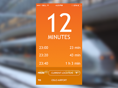 Flytoget airport train flat flytoget ios ios 7 ios 8 train