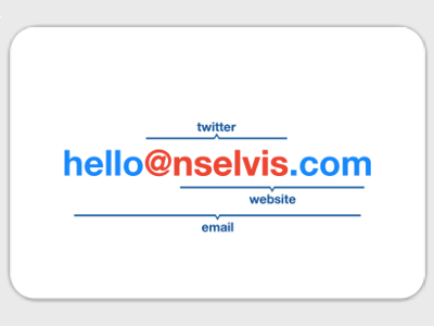 Contact Card business card card email twitter website