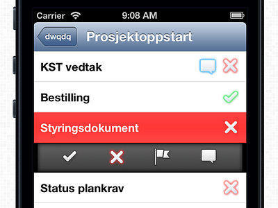 Supervision - Tasks Screen app check cross design flag ios iphone supervision task tasks ui user interface ux