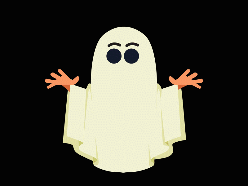 Halloween Ghost Flying 2d animation flying funny ghost ghost party gif halloween design json kids vector