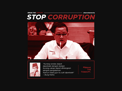 STOP CORRUPTION POSTER DESIGN corrupt corruption desain design indonesia photoshop poster
