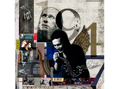Paco De Lucia collage collateral digitalart graphicdesign guitar music