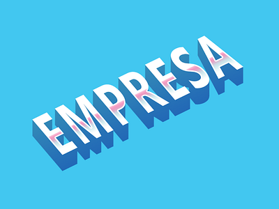 Empresa 3D Font design logo typography