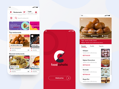 "foodcoholic" Food Delivery App