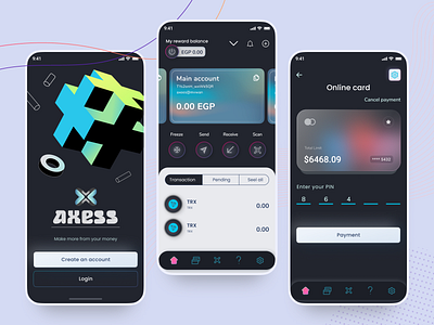 Axess Financial App UI Design agency app design banking app branding creative design cryptocurrency app dark app ecommerce financial app ui freebie graphic design landing page mobile app design neumorphic app design popular services trending ui user experience user interface