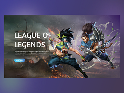 League of Legends Website Hero Image agency branding character creative design design game gaming website graphic design illustration landing page league of legends motion graphics template ui vector website