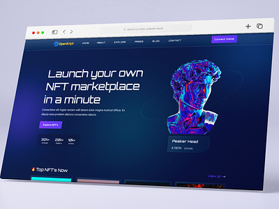 NFT Marketplace Web Template agency creative design ecommerce graphic design illustration landing page nft nft ecommerce nft landing page nft marketplace nft token nft ui design prototype ui ui ux user experience user interface ux design web design wireframe