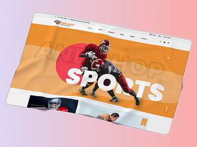 Sports Ecommerce Web Design Template adobe photoshop agency app design creative design design ecommerce ecommerce landing page ecommerce website figma graphic design landing page mockup product design prototype sports accessories ui user experience user interface web template xd