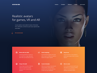 Avatar avatar landing sdk webdesign