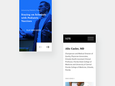 MED EXP M adaptive design grid layout medical minimal mobile ui ux web