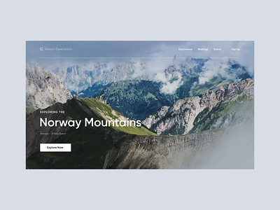 Travel: Norway animation concept interaction loading minimal motion site travel ui ux web