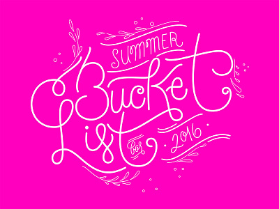 Summer is here! bucket list hand lettering illustrator lettering summer