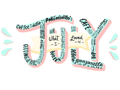 July favourites banner brush lettering favourites hand lettering ipad pro july lettering yyc