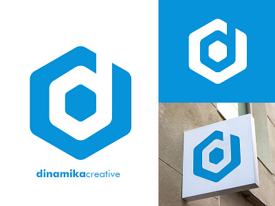 Logo of Dinamika Creative adobe illustrator adobe photoshop branding design logo ui vector
