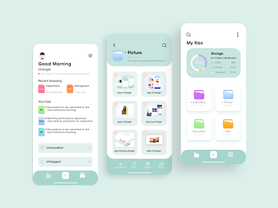 File Management app design logo ui