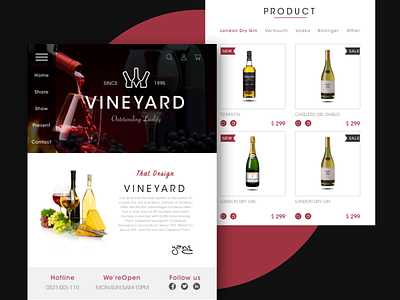 Selling red wine branding logo ui ux website