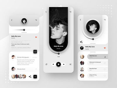 Music & Comment Page animation branding icon logo typography ui web design website 动效