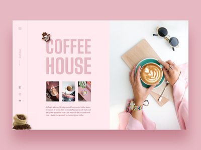Coffee House Concept Design abstract branding coffee coffee bean coffee shop dribbble dribbble invite flat product page user experience user interface website