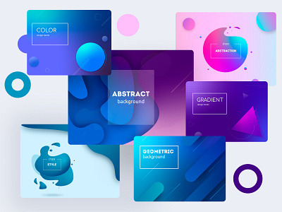 Abstract background with liquid shapes and gradients