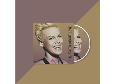 The truth about love - P!nk cd cover cd design cd packaging colorful colors communication design dribbble dribbble shot dribbbleweeklywarmup gradient graphic p!nk pink warmup weekly