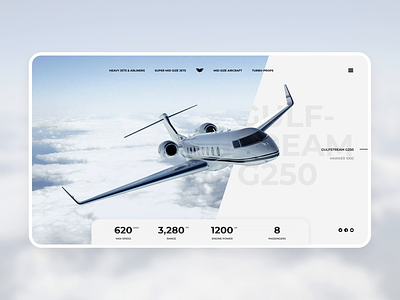 Animated product page with parallax effect aircraft animated cards animated ui animation card design interface jet luxury parallax parallax effect plane product product page product review prototype animation ui