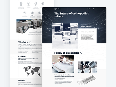 Website design for a local startup from the orthopedic industry