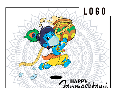 Janmashtami StaySafe post adobe illustrator adobe photoshop janmashtami socialdistancing socialmedia socialpost staysafe vector