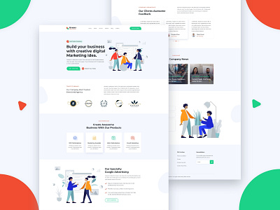 RIO AGENCY Landing Page Design agency landing page branding design illustration ui design