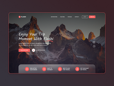 Flashi - Travel Hero Header Design