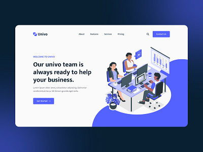 Univo - Agency Hero Header Design