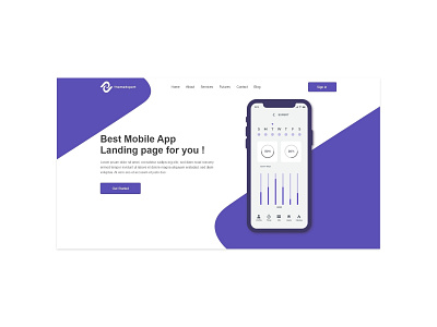 UI landing page design landing page uidesign unique vector