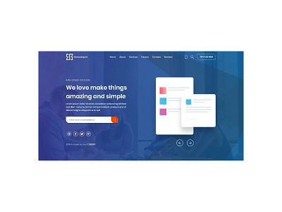 UI landing page design landing page ui design unique vector