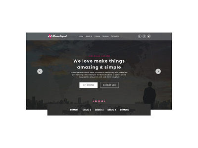 UI landing page