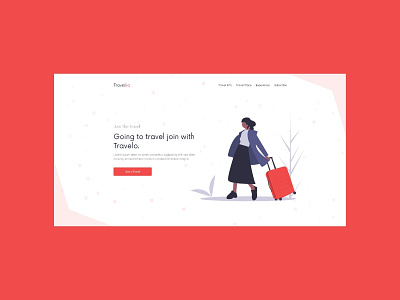 Travellia design design illustration landing page ui design unique