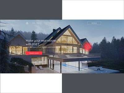 BSET 2 - Real Estate Landing page design design landing page ui design unique vector