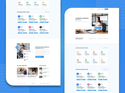 Online jobs finder landing page design