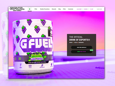 Landing Page - G Fuel