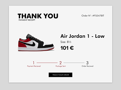 Nike - Email Receipt air jordan dailyui dailyuichallenge day 17 email email receipt nike order receipt tracking uiux