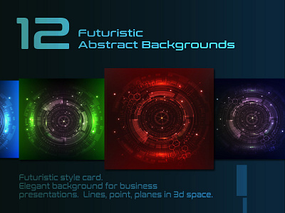 12 Futuristic Abstract Backgrounds