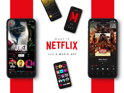 What if NETFLIX had a music app adobe illustrator adobe photoshop adobe xd android app app design clean ui dark ui dribble ios mobile music music app netflix ui design ui ux ux web app